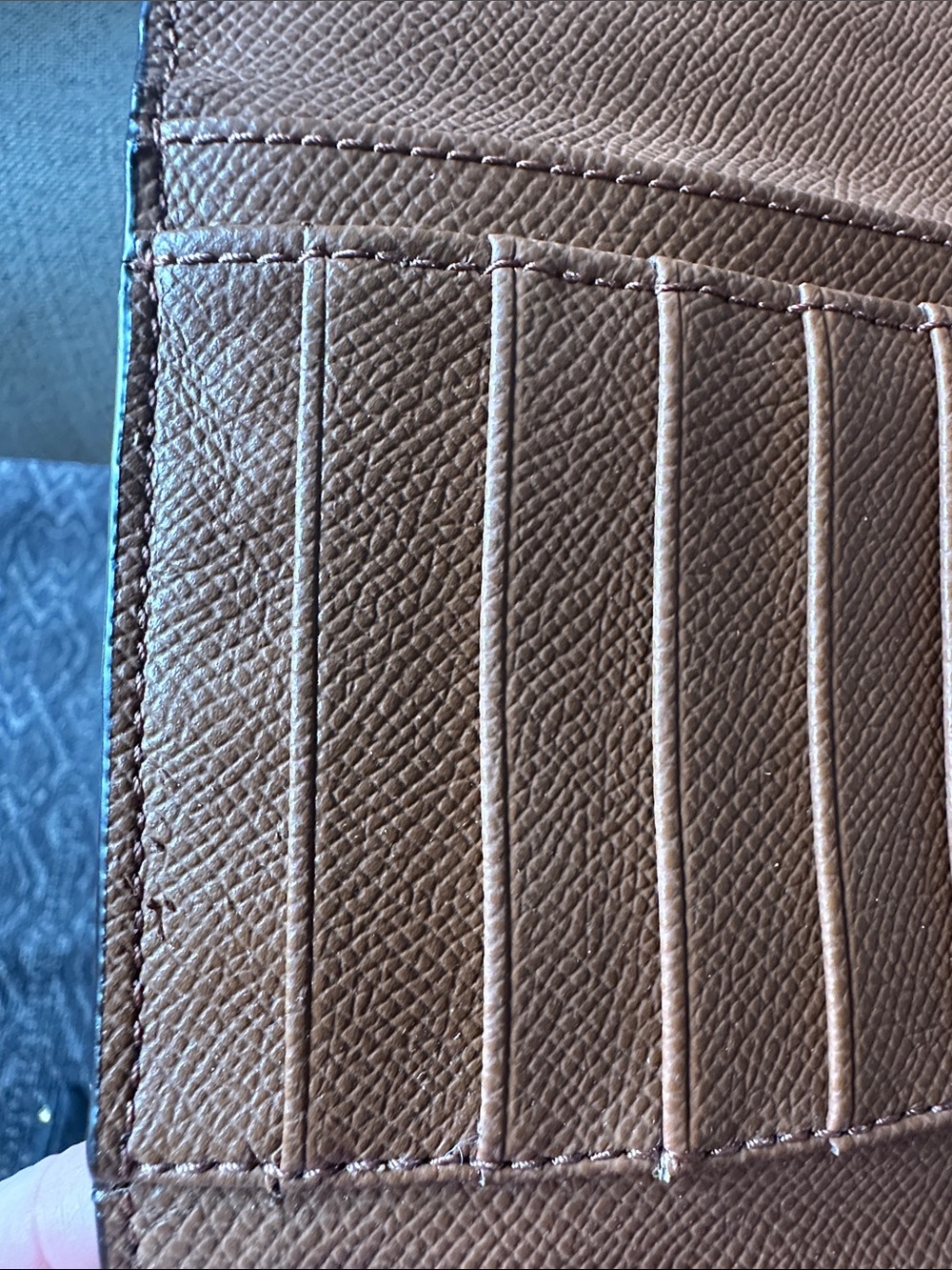 Coach Tri-fold Leather Wallet in Cognac Brown - Picture 13 of 14